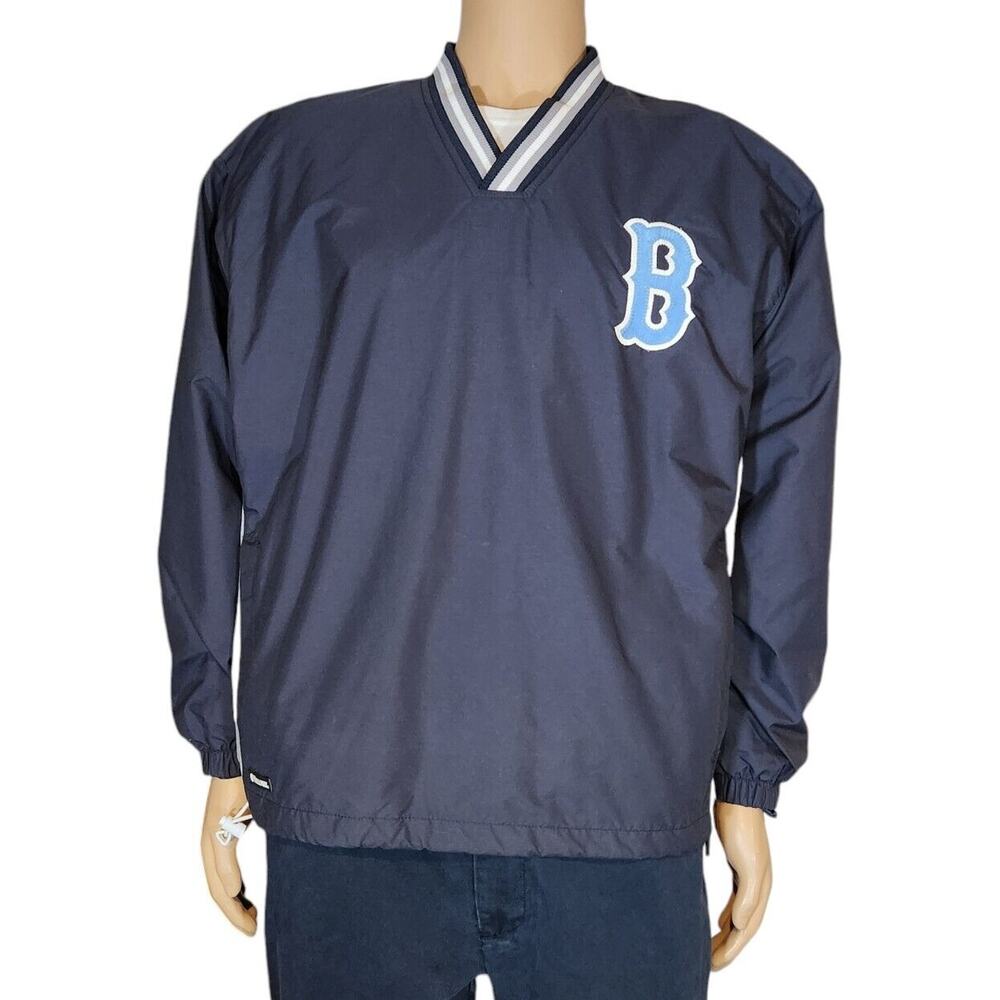 Holloway V-Neck L/S Pullover Windbreaker Jacket Men's Medium(Embroider "B" "13")